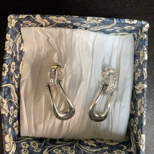 925 silver and zircon earrings